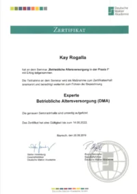 Experte betriebliche Altersversorgung (DMA)