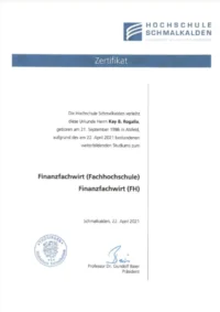 Finanzfachwirt (FH)*