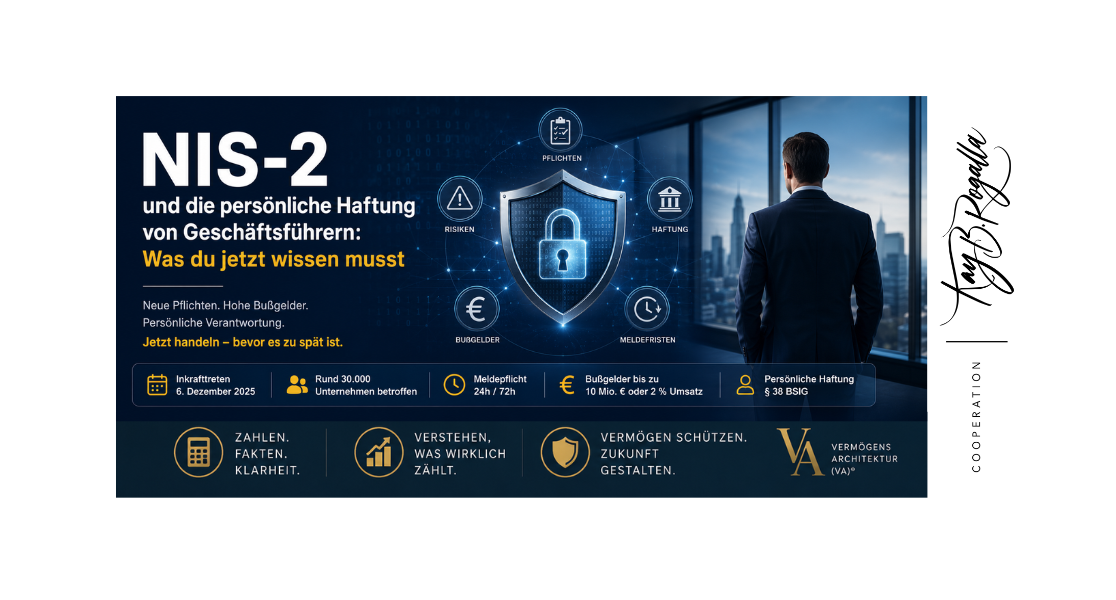 NIS-2 und die persönliche Haftung von Geschäftsführern | Was du jetzt wissen musst! – Kay B. Rogalla NIS-2 und die persönliche Haftung von Geschäftsführern | Was du jetzt wissen musst! – Kay B. Rogalla