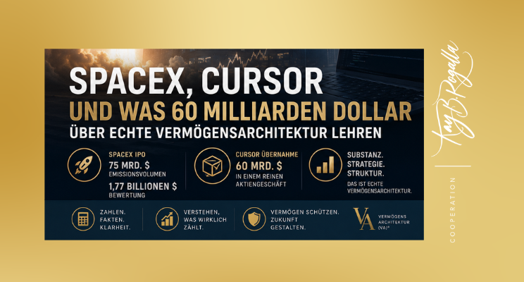 SpaceX, Cursor und 60 Milliarden Dollar! Was lehrt uns dies über Vermögensarchitektur? – Kay B. Rogalla SpaceX, Cursor und 60 Milliarden Dollar! Was lehrt uns dies über Vermögensarchitektur? – Kay B. Rogalla